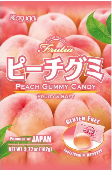 Frutia Peach Gummy, želé s broskyňovou príchuťou 107 g