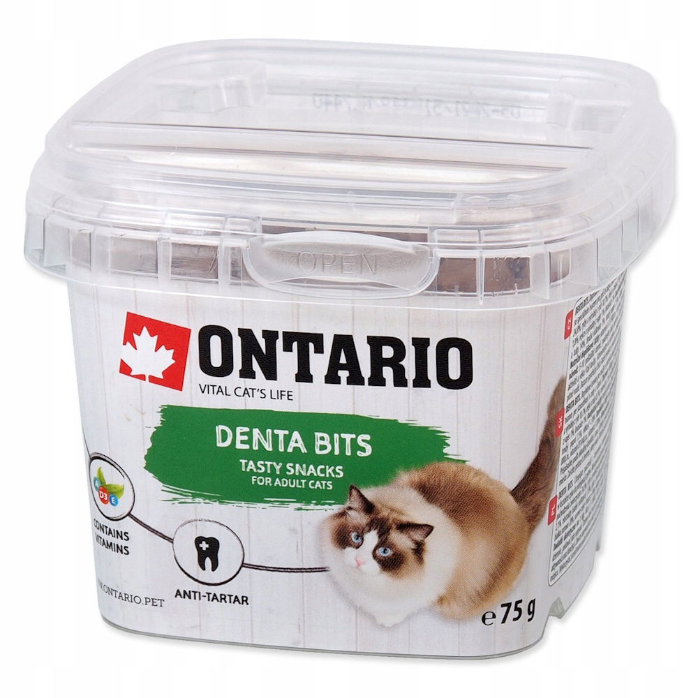 Funkčná Pochúťka Pre Mačku Ontario Denta Bits Čistí Zuby 75 G