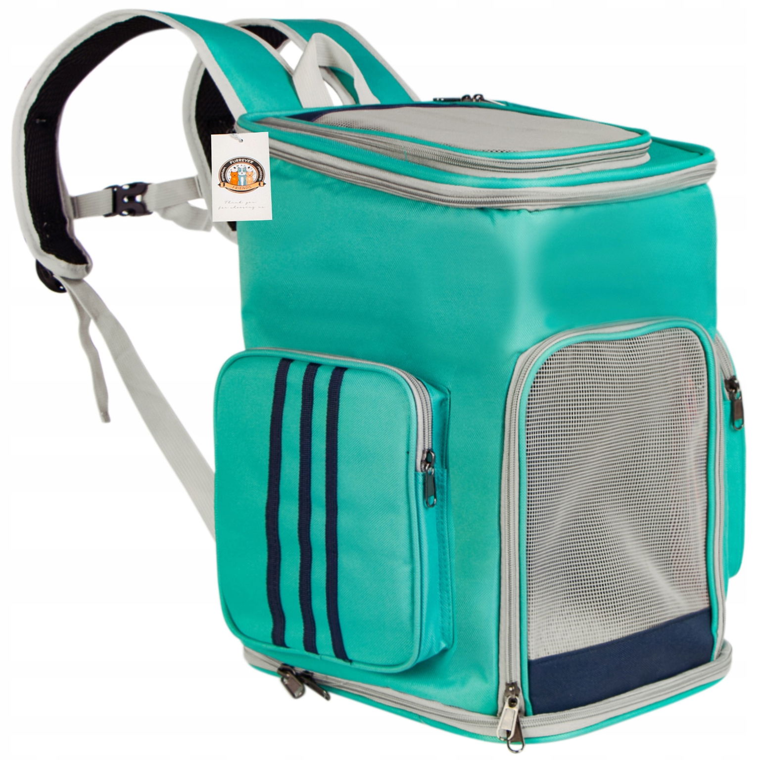 Furrever Friends Catbox Turquoise – prepravný batoh pre mačku a psa