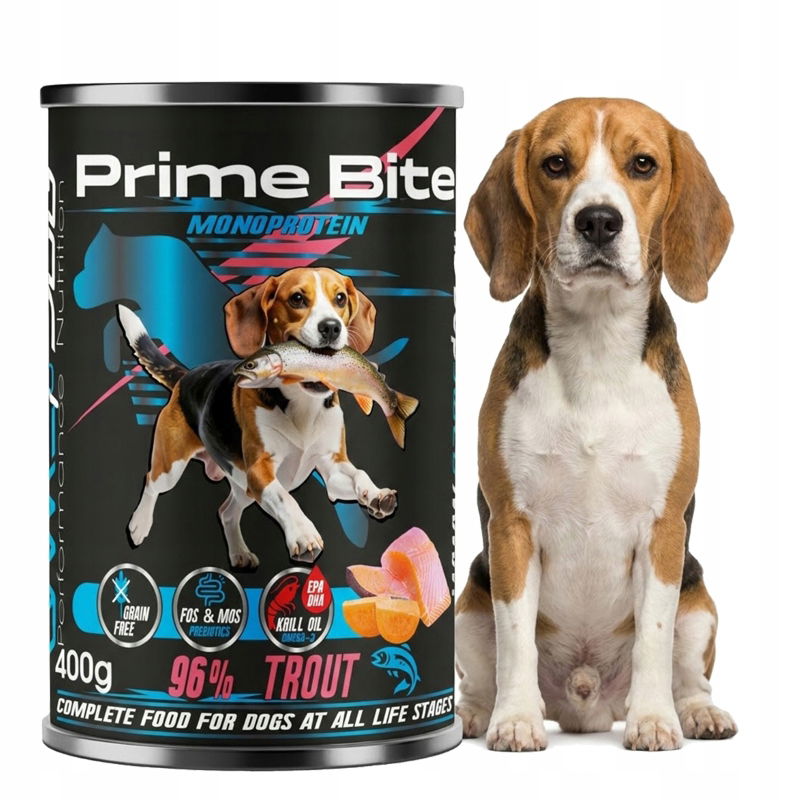 Game Dog Prime Bite Pstruh S Batátom 400 g Chutné Rybie Vlhké Krmivo