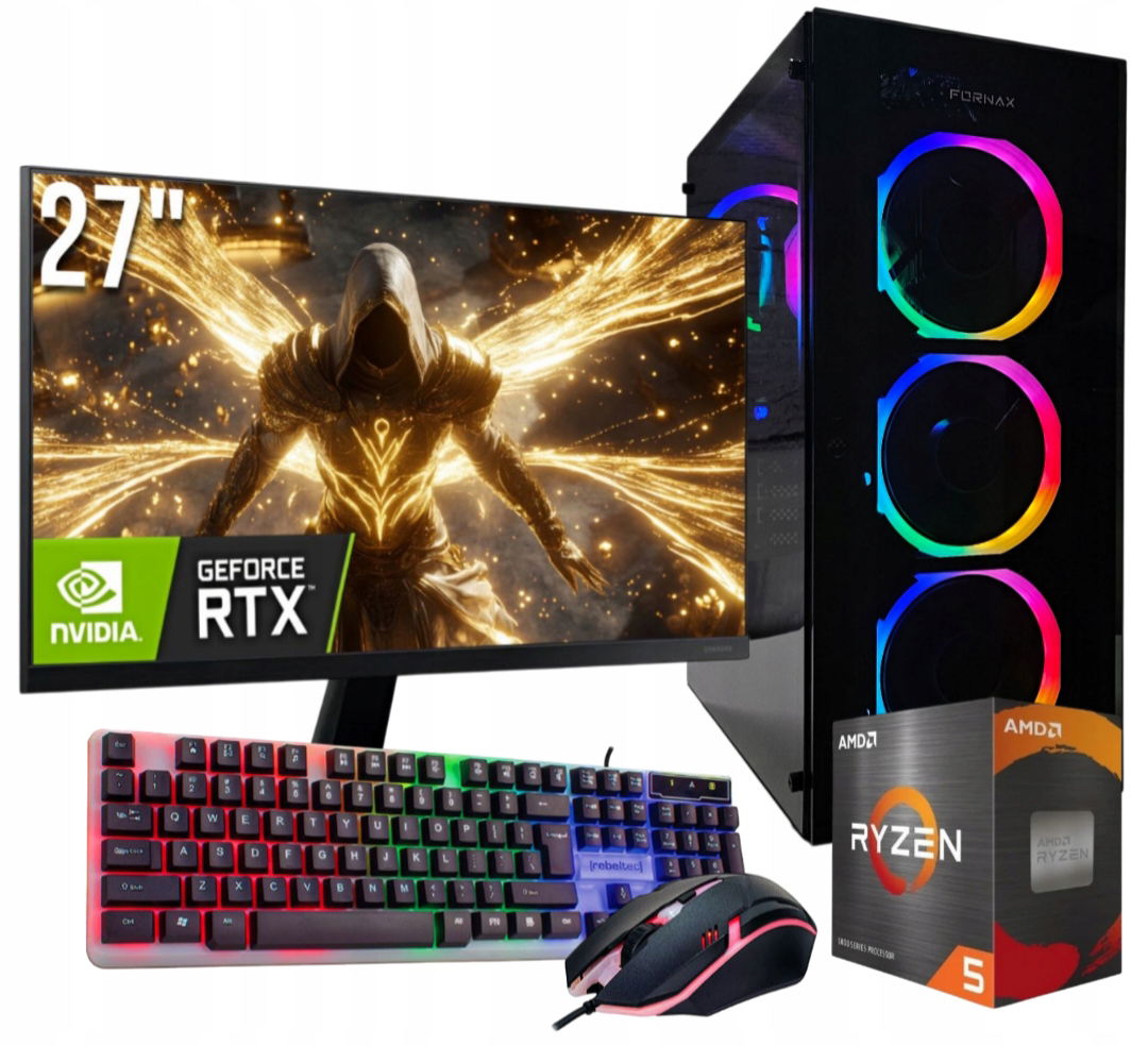 Gamingový Pc Ryzen 5 5500 Rtx 4060 8GB 32GB DDR4 M2 2TB +Wi-Fi +WIN11