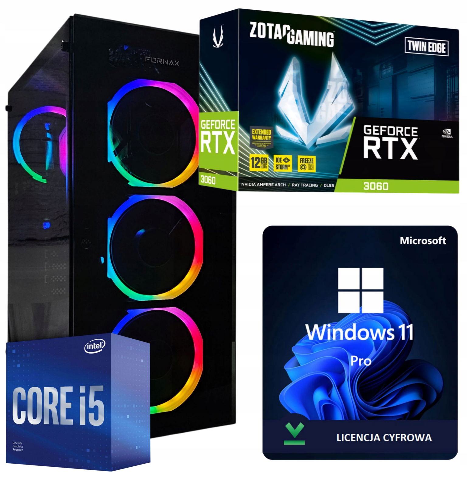 Gamingový Pc Shadowblade i5 12400F|32GB|1TB Ssd M.2.|RTX 3060