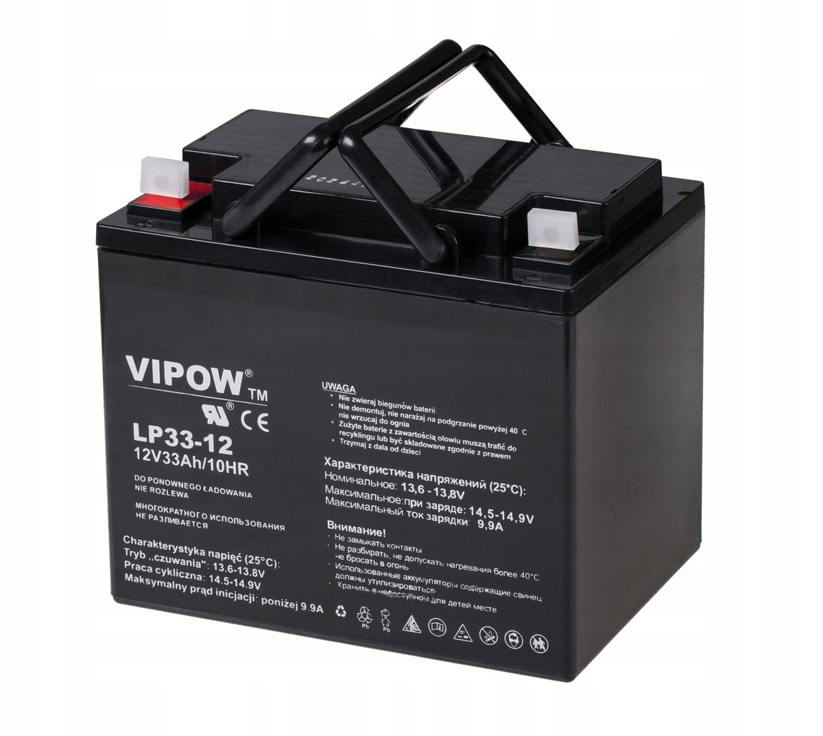 Gélová batéria Vipow 12V 33Ah