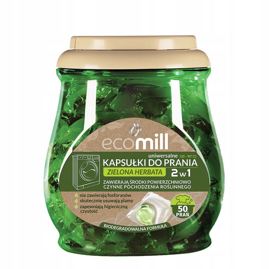 Gélové Kapsule Na Pranie Ecomill S Extraktom Zo Zeleného Čaju 50 Ks