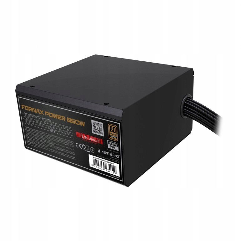 Gembird 850W 80Plus Bronze Napájací zdroj Atx