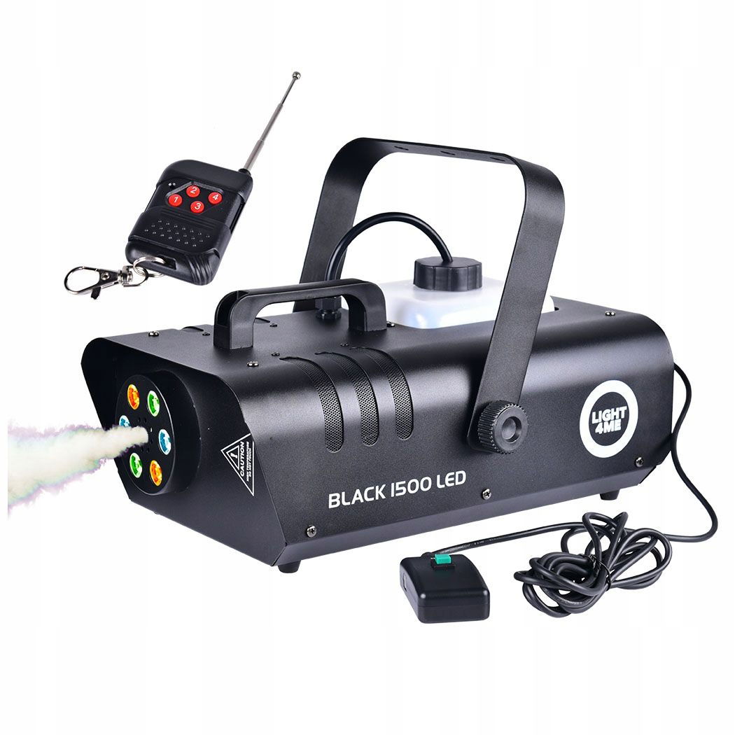Generátor Dymu Hmla Dymovač Dymový Stroj LIGHT4ME Čierny 1500 Led
