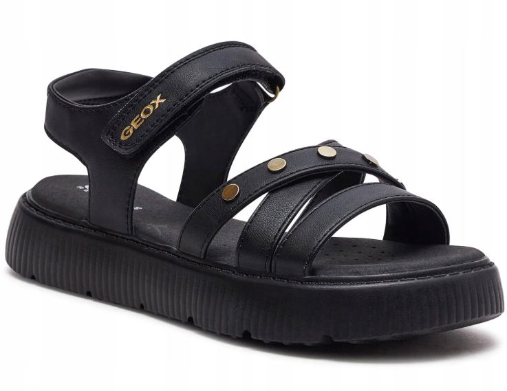 Geox Dámske Sandále Čierne Na Suchý Zips 38 Žib