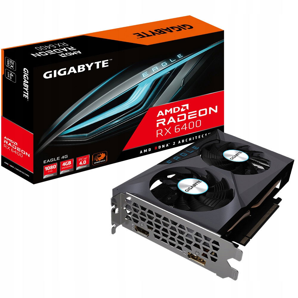Gigabyte Radeon Rx 6400 Eagle 4G Amd 4 Gb GDDR6