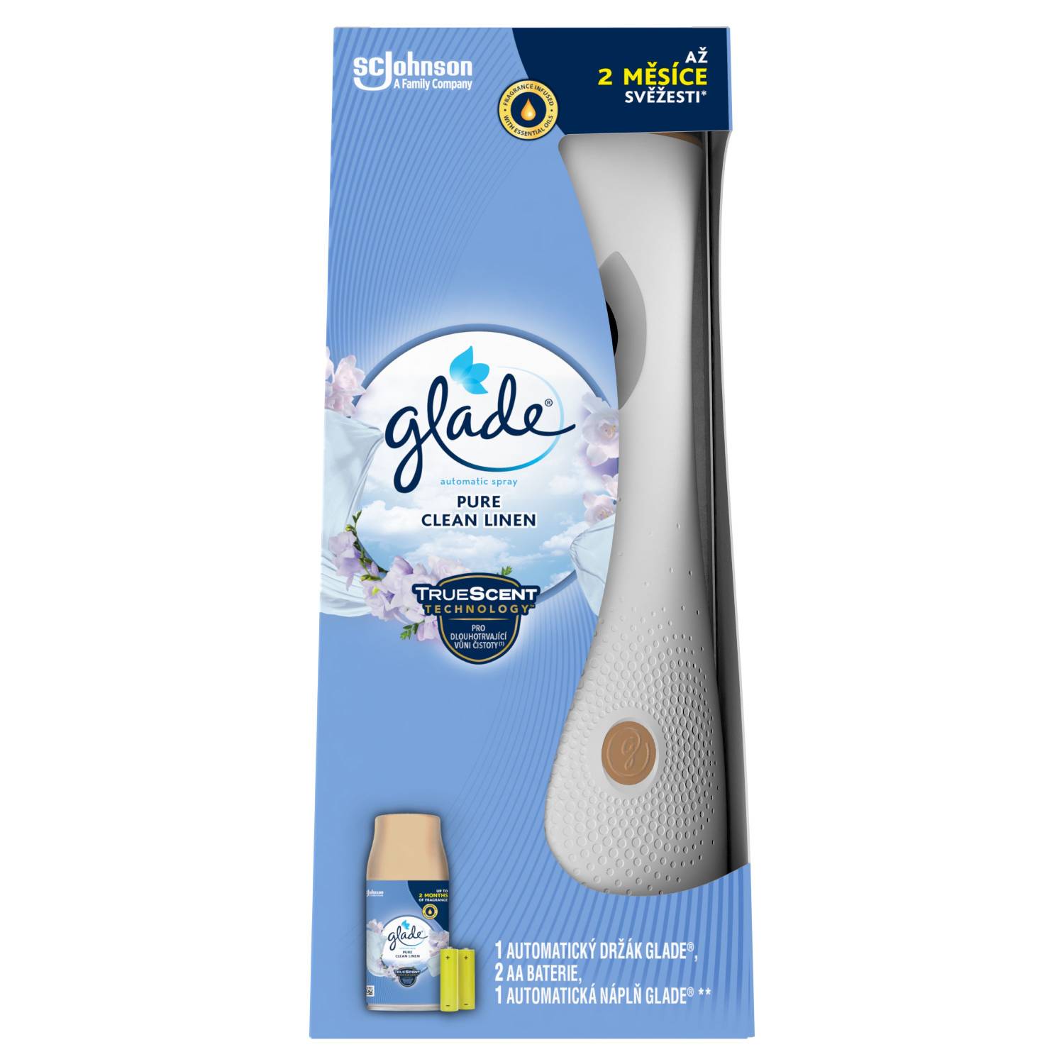 Glade Pure Clean Linen Osviežovač vzduchu Zariadenie náplň batérie