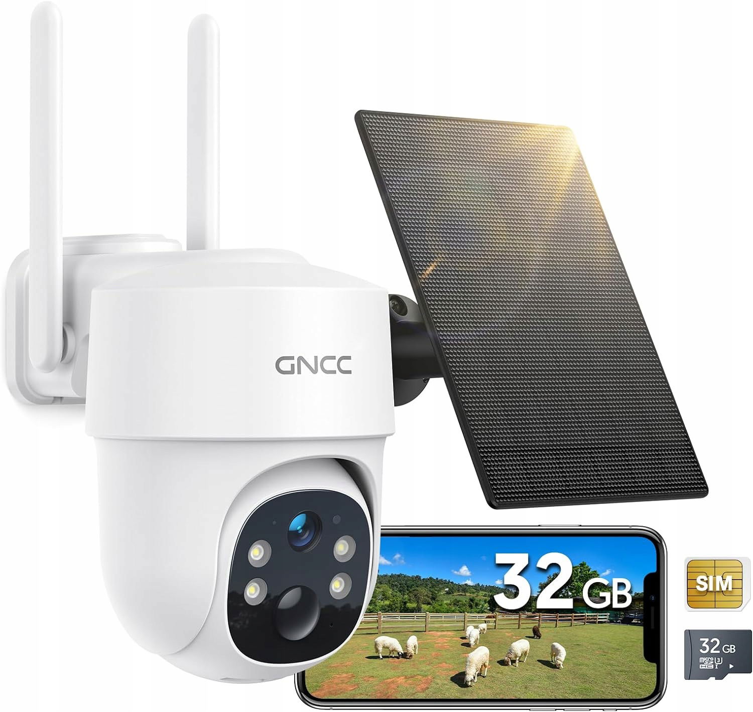 Gncc Bez WiFi bezpečnostnej kamery, 4G Cctv kamera