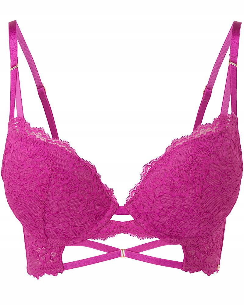 Gossard Suspense fuchsia longline 75B 34B