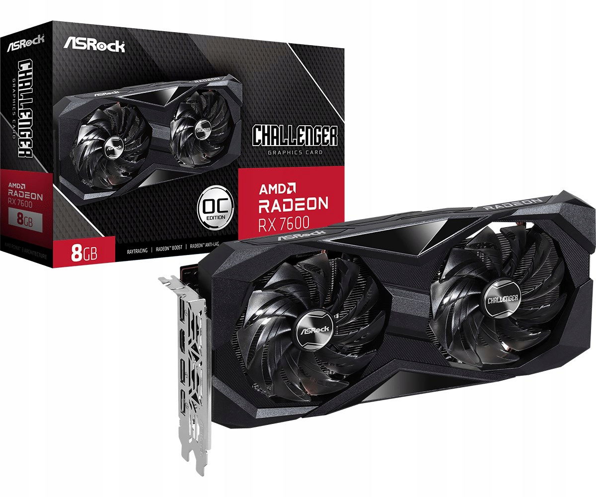 Grafická karta ASRock Radeon Rx 7600 Challenger 8GB Oc