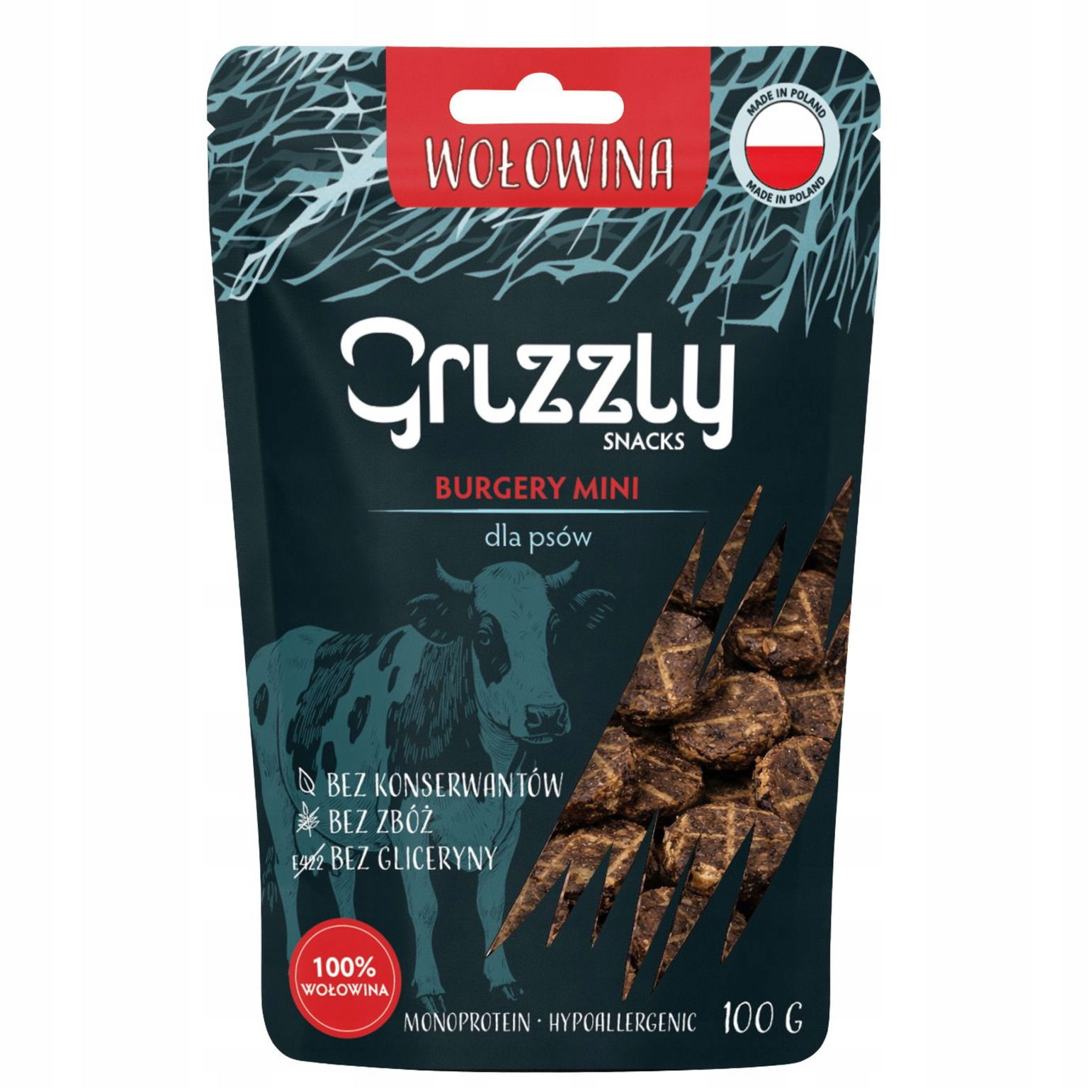 Grizzly Snack Mini Burgery Z Hovädzieho Mäsa 100 % Prírodná Pochúťka Pre Psa 100 g