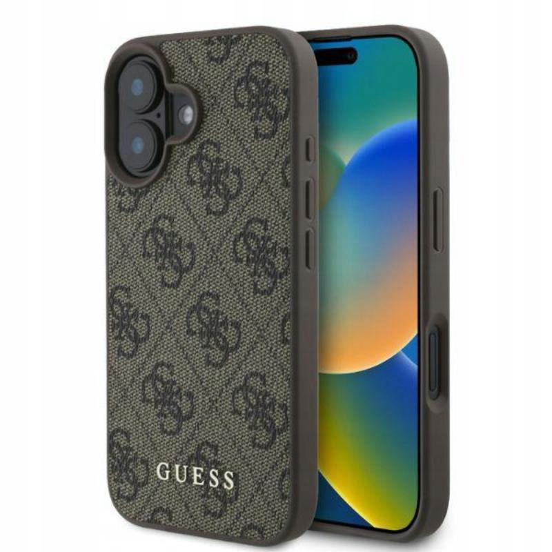 Guess 4G Classic Puzdro na iPhone 16 (hnedé)