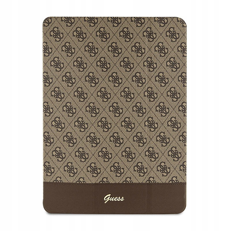 Guess 4G Stripe Allover Puzdro pre iPad Pro 12.9" (2022-2020) (hnedé)