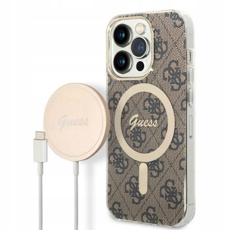 Guess Bundle Pack MagSafe 4G Sada puzdra nabíjačka MagSafe pre iPhone 14 Pr