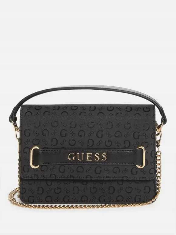 Guess dámska kabelka, crossbody Deerfield čierna