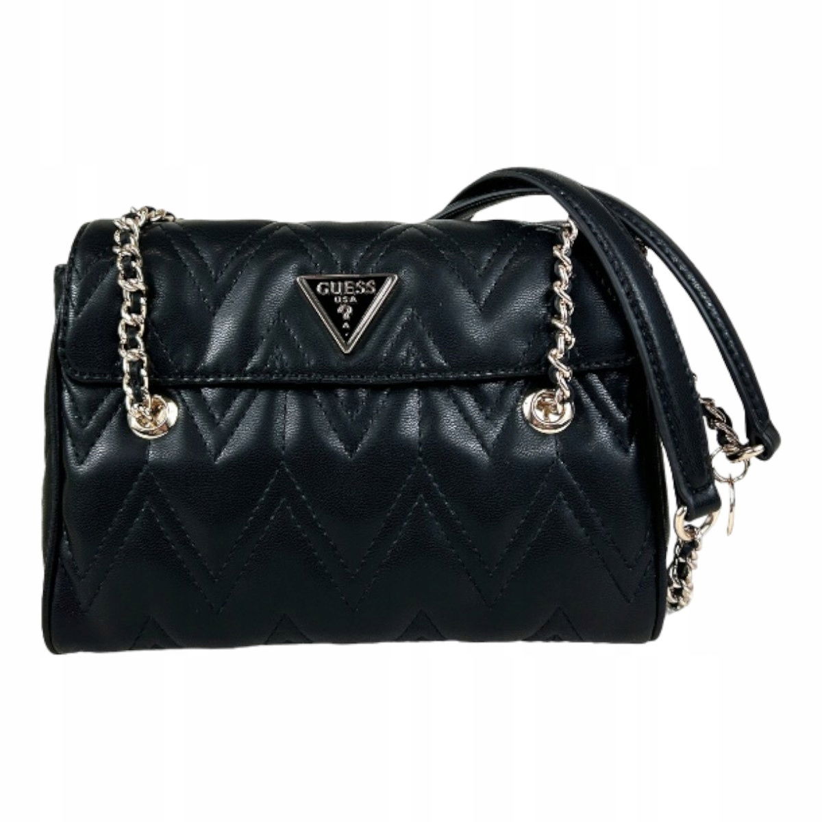 Guess Dámska Kabelka Eda Flap Shoulder Bag Čierna