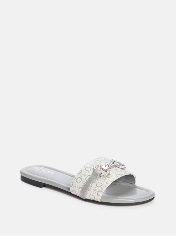 Guess dámske šľapky, nazúvaky Lamera šedé 41