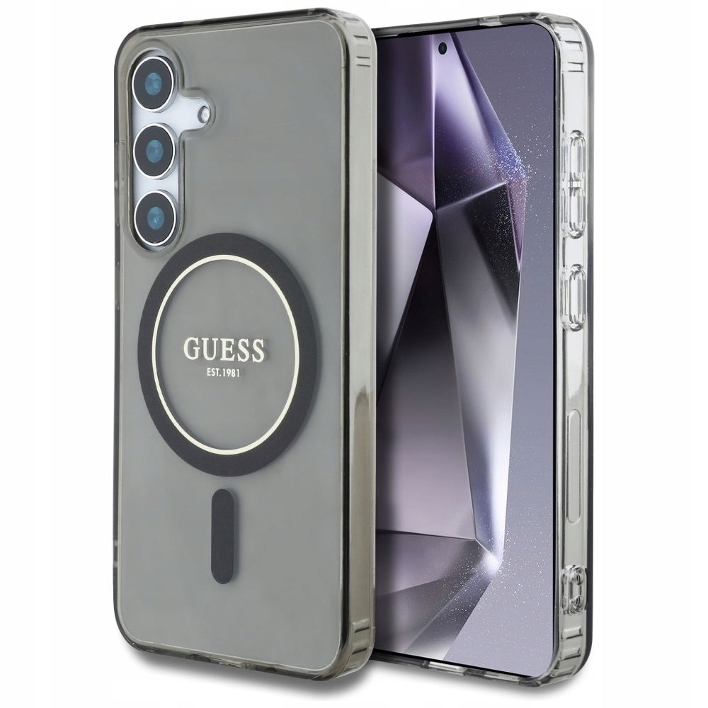 Guess Glitter Circle Classic Logo MagSafe pre Samsung Galaxy S25
