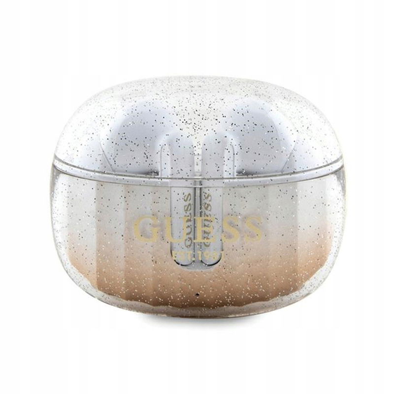 Guess Glitter Gradient Bluetooth slúchadlá Tws nabíjacie puzdro (zlaté)