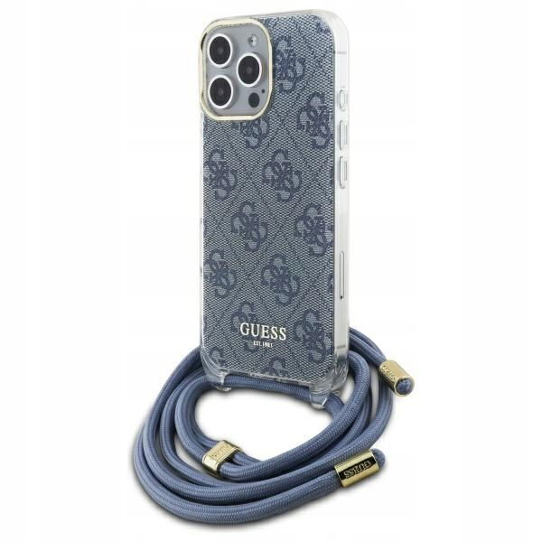 Guess GUHCP16LHC4SEB iPhone 16 Pro 6.3" modrý/modrý hardcase Crossbody
