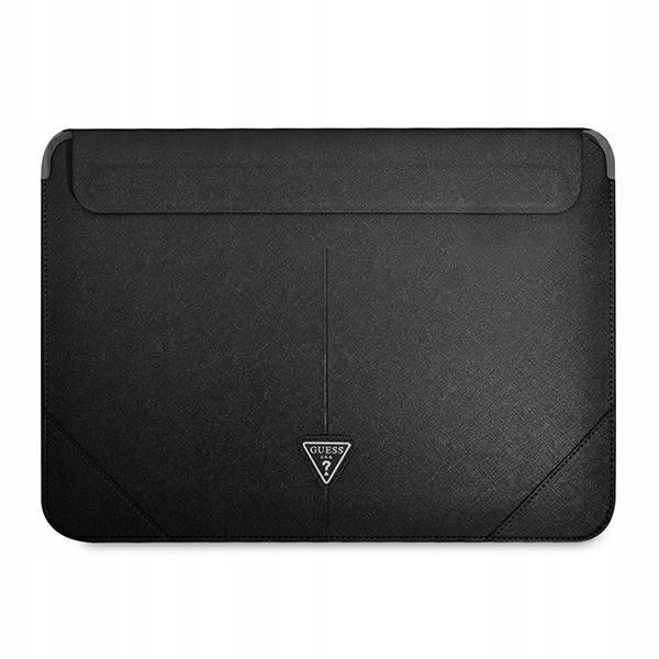 Guess Sleeve 14" čierny čierny Saffiano Triangle Logo
