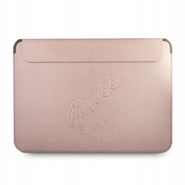 Guess Sleeve GUCS13PUSASPI 13" ružový /pink Saffiano Script