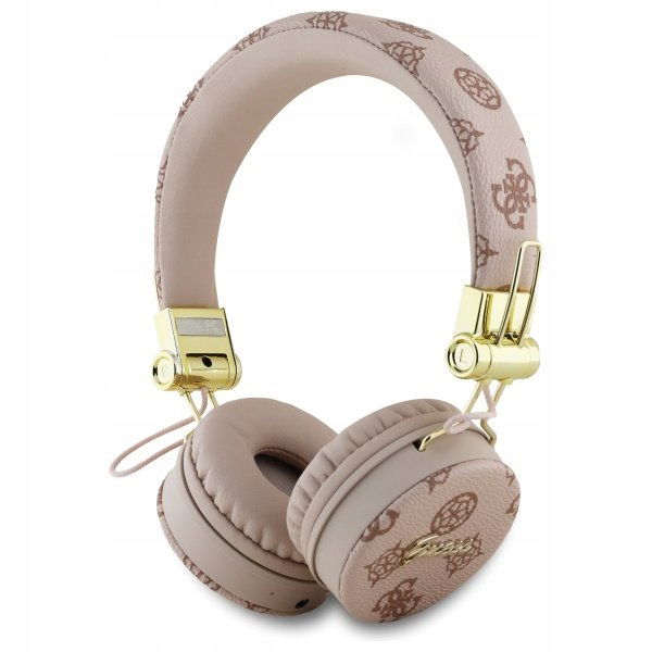 Guess slúchadlá na uši Bluetooth hnedé