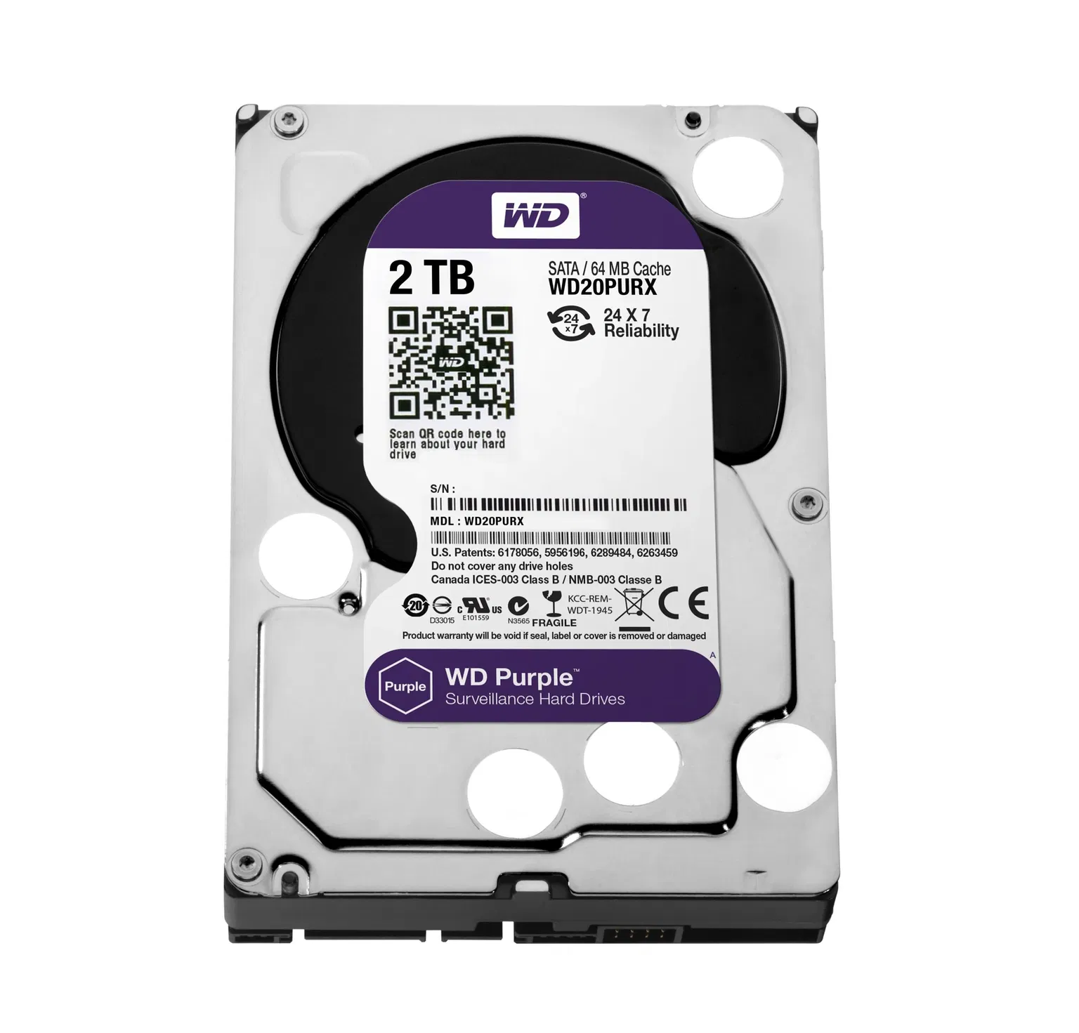 Hdd disk pre záznamníky 2TB Wd Purple Sata III