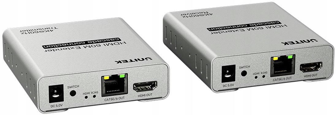 Hdmi extender Unitek V1164A 2.0 4K cez Ethernet až do 60 m