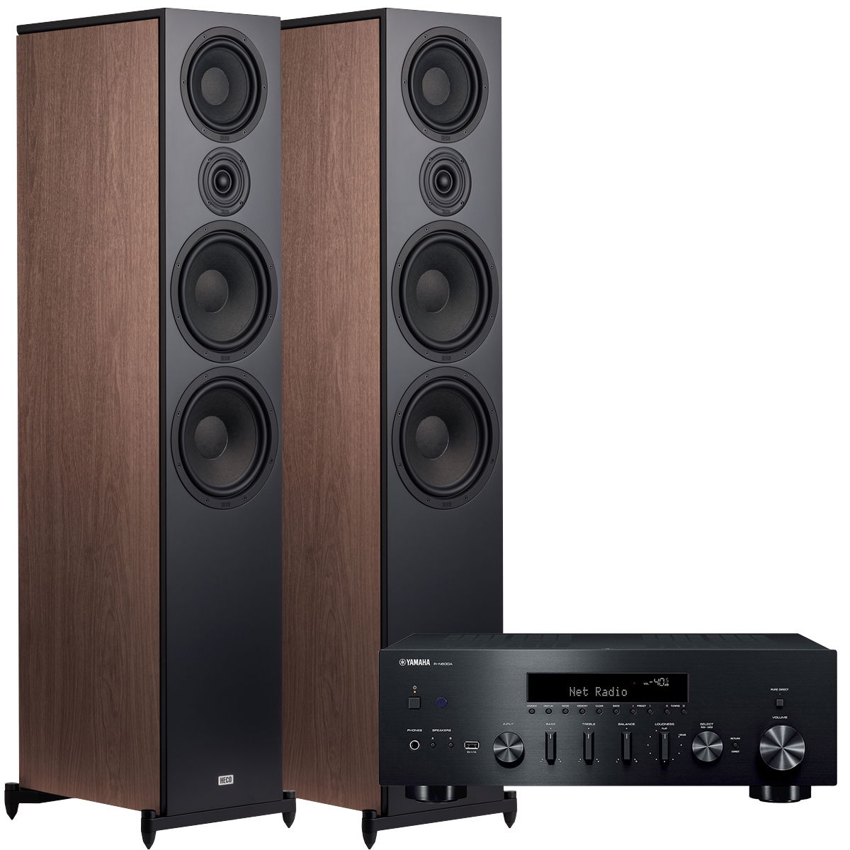 Heco Aurora Xt 1000 Podlahové Stĺpy Yamaha R-N600A Wi-Fi Spotify Tidal