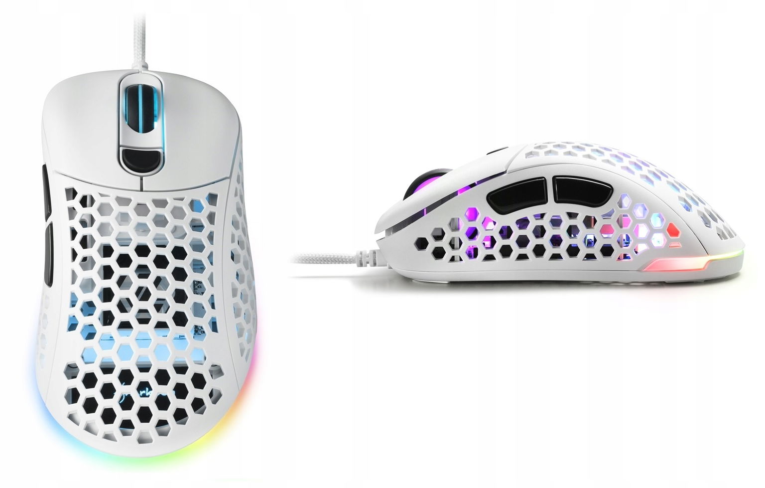 Herná myš pre hráčov LIGHT2 200 Rgb biela