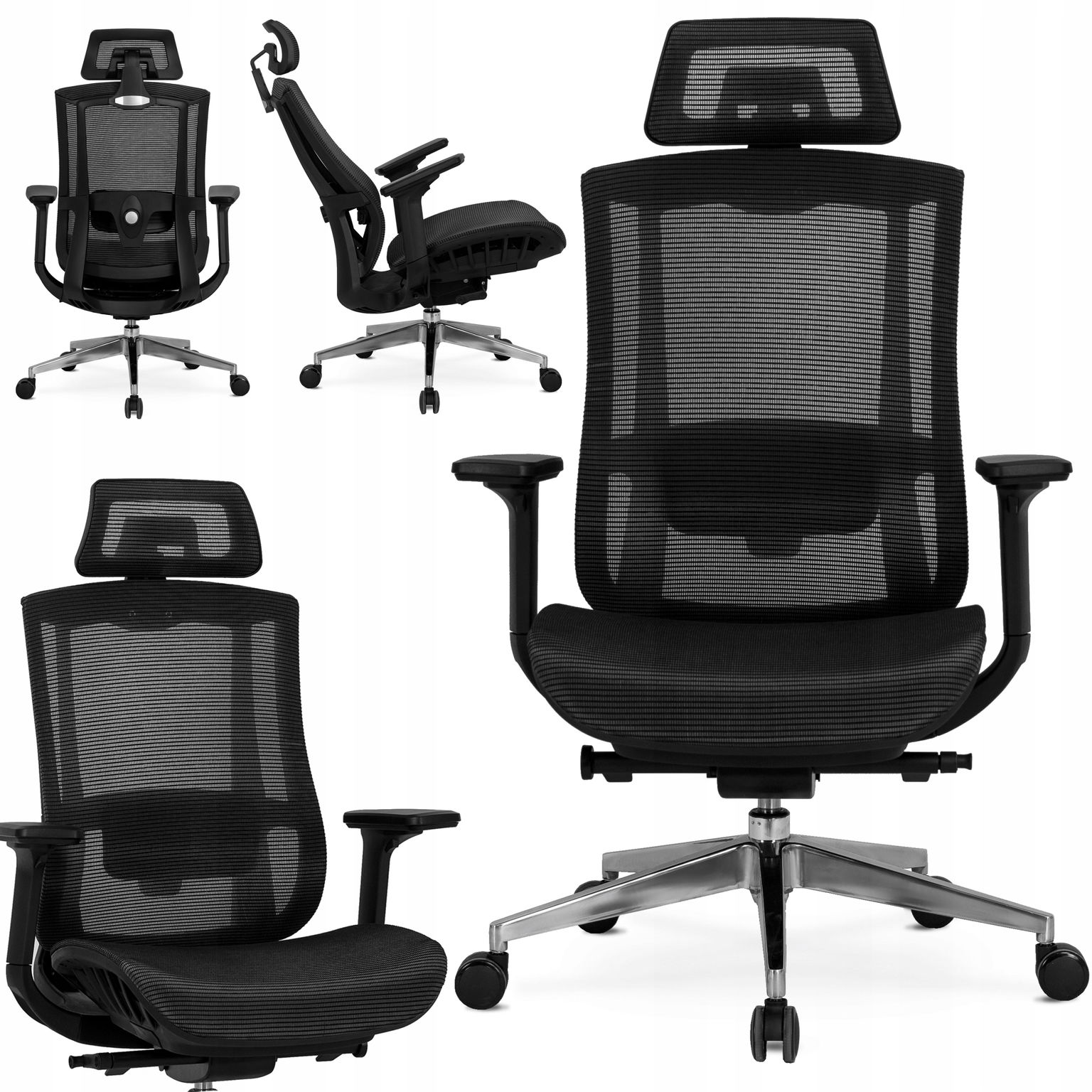 Herná stolička Kancelárska otočná stolička Ergonomicky nastaviteľná čierna Dylan