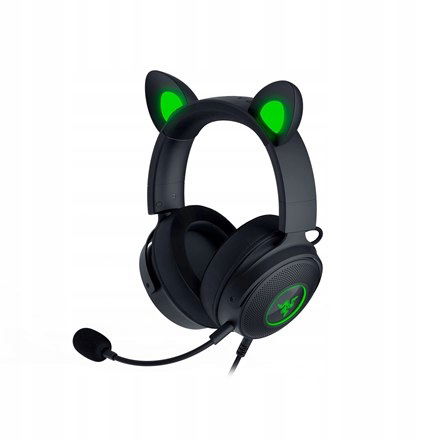 Herné slúchadlá do uší Razer Kraken V2 Pro, v edícii Kitty Káblové,