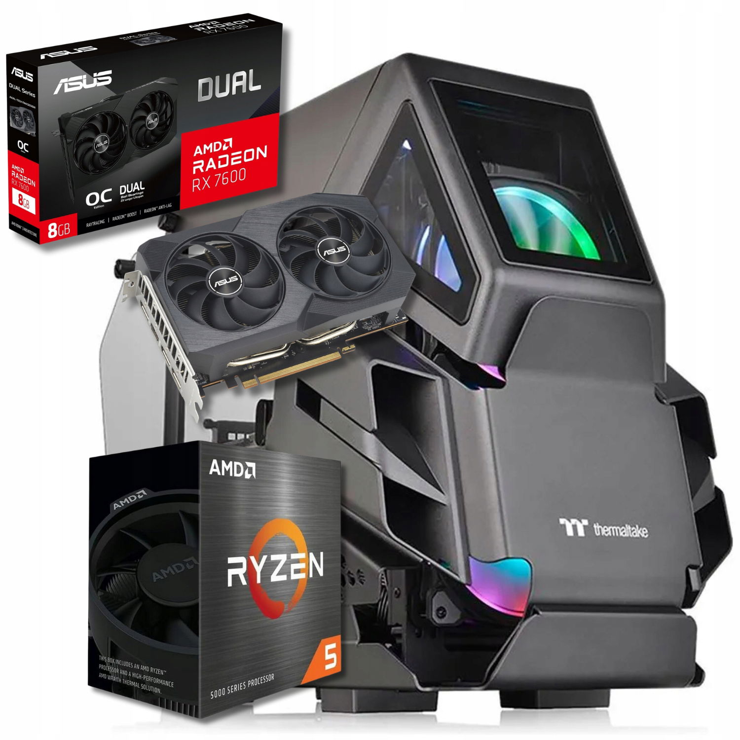Herný počítač Ryzen 5 5600 4,4 GHz Rx 7600 8 Gb 32 GB/1 Tb Ssd Win11