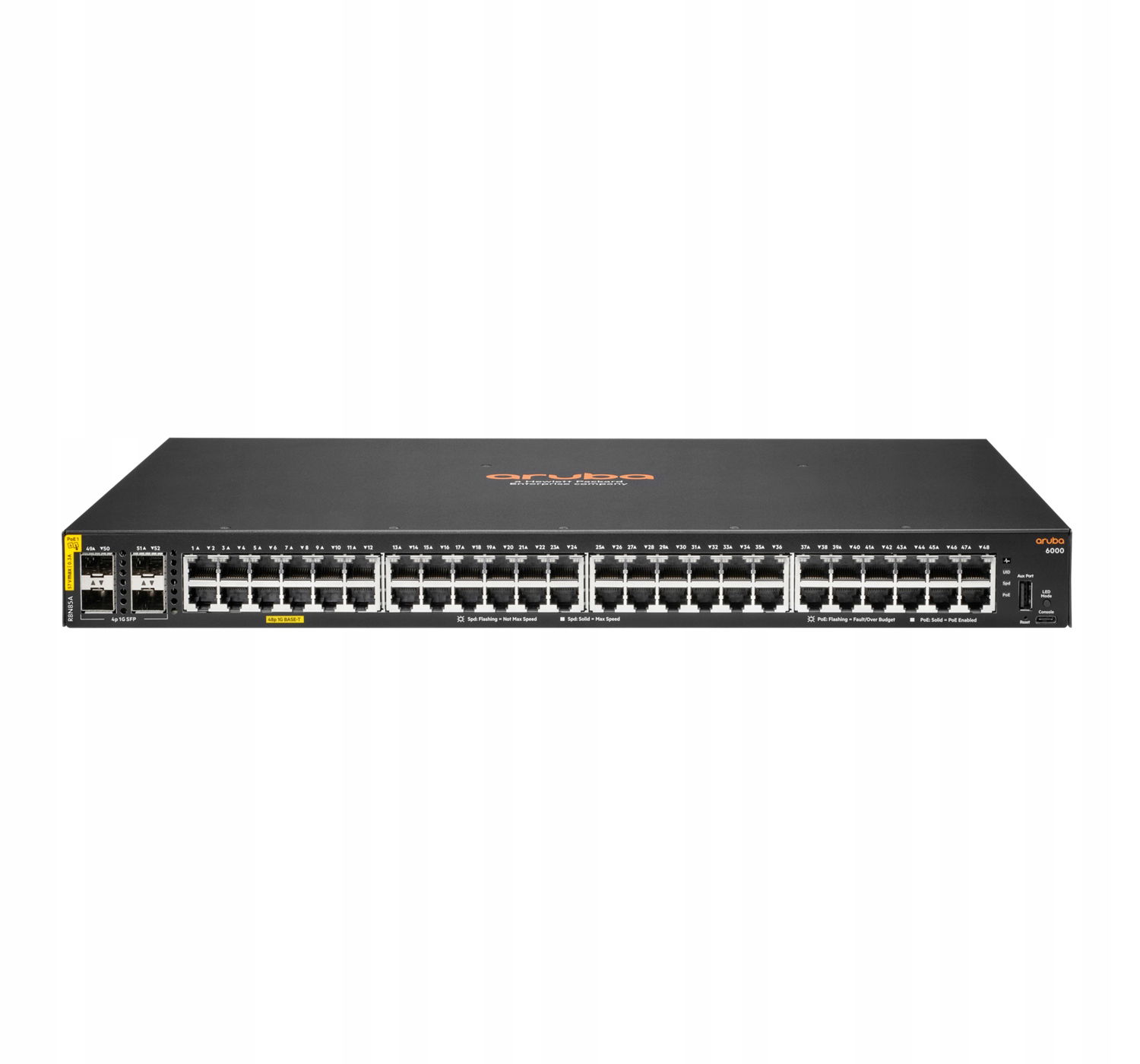 Hewlett Packard Enterprise Aruba 6000 48G Class4 PoE 4SFP 370W L3