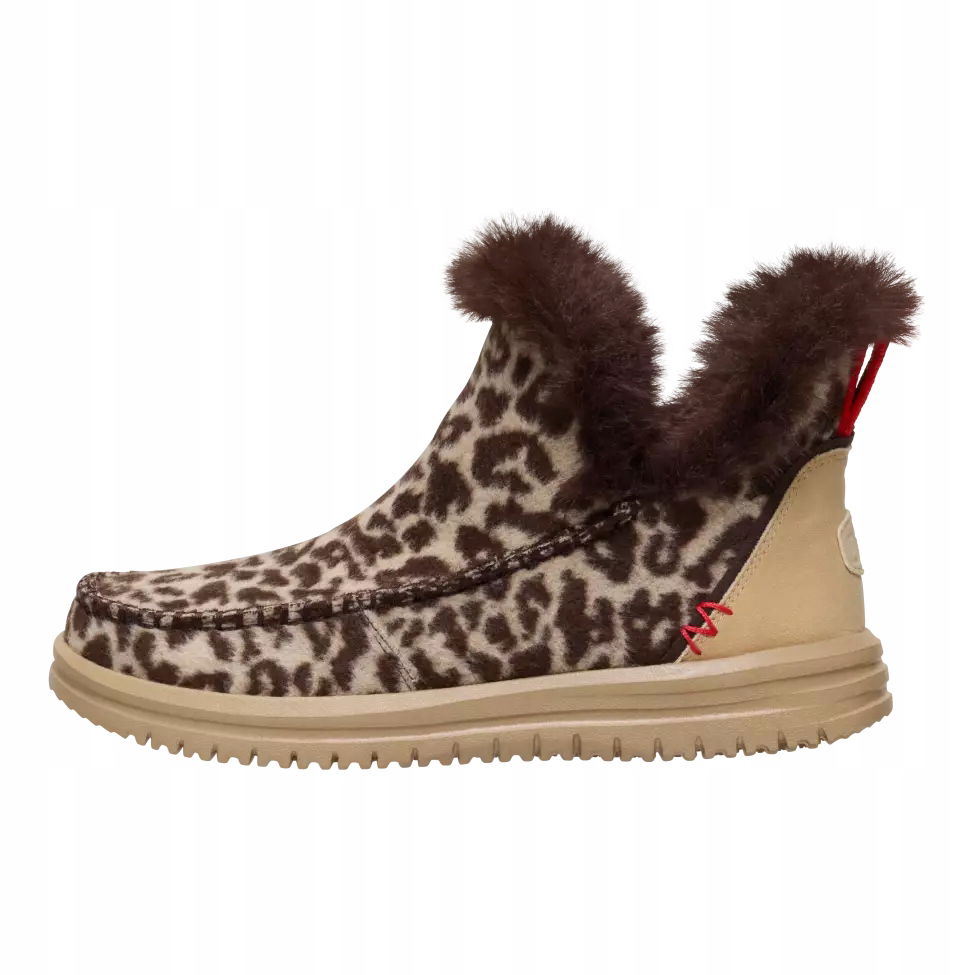 HeyDude Dámske teplé topánky Camden Brushed Leopard Cozy 37