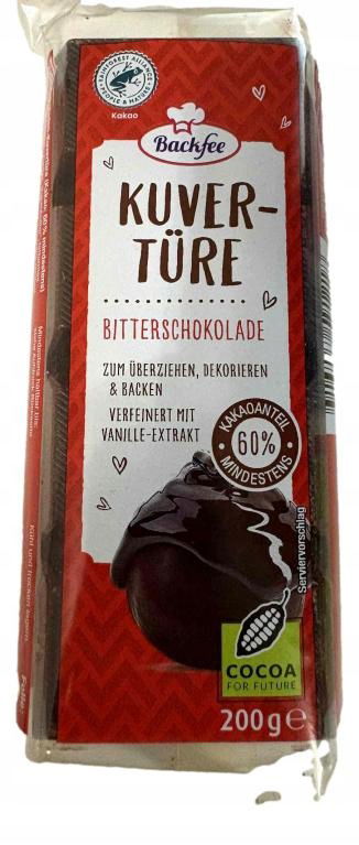 Horká kuvertura 200 g – čokoláda 60% kakaa na tavenie koláčov a dezertov