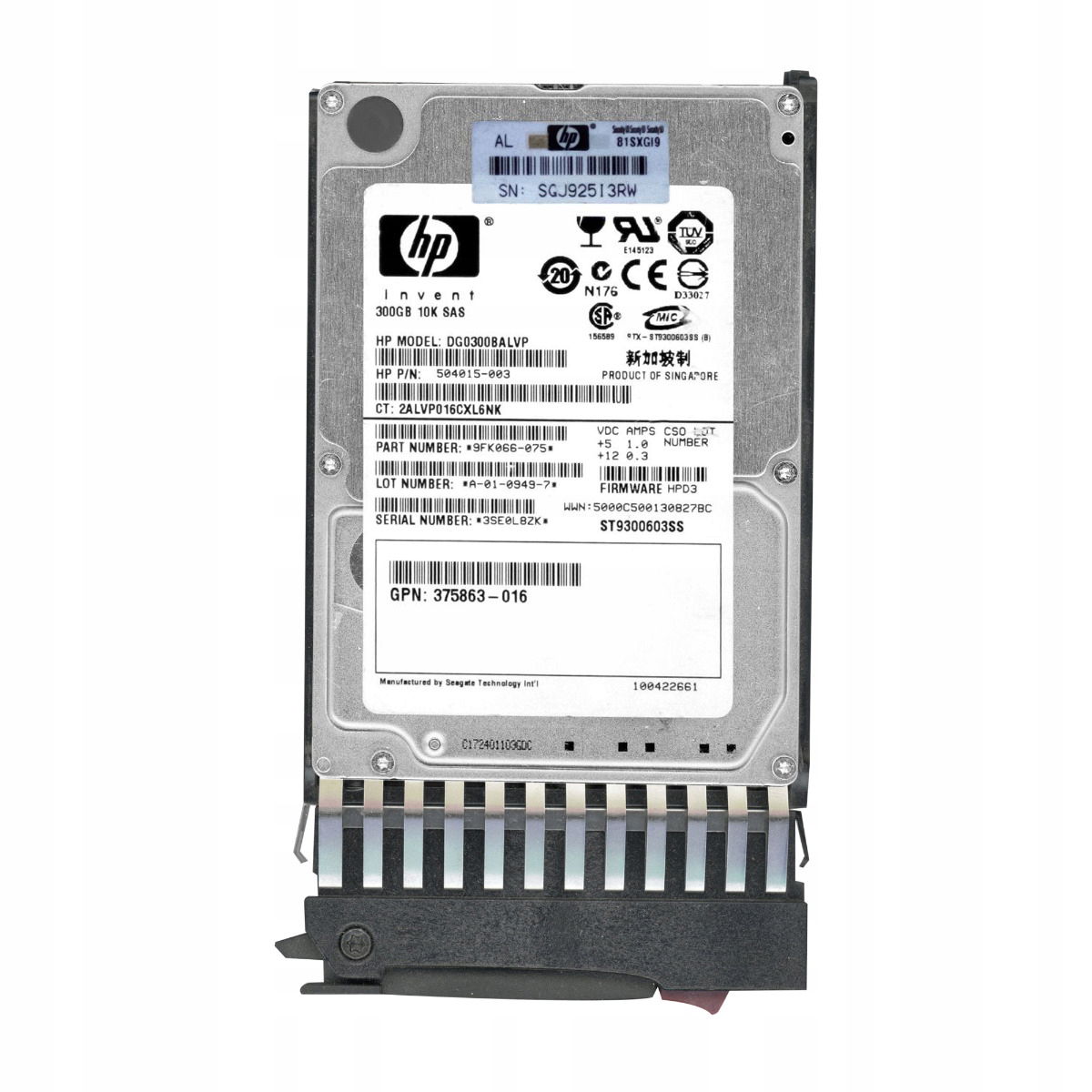 Hp 504015-003 300 Gb SAS-2 10K 2.5'' DG0300BALVP