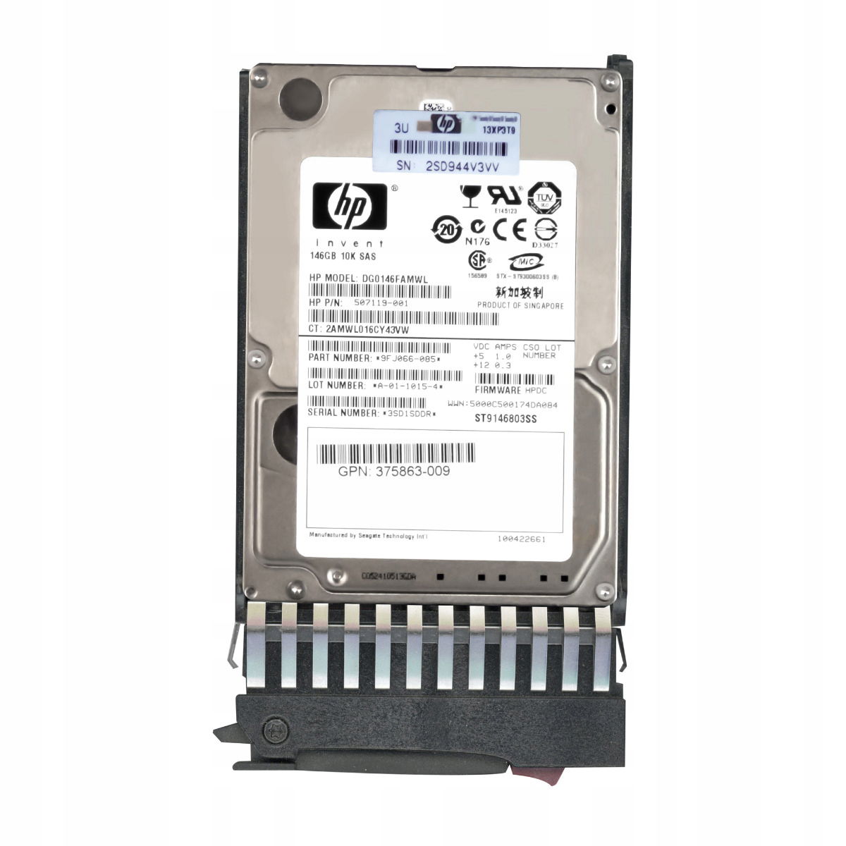 Hp 507119-001 146GB 10K 16MB SAS-2 2,5'' DG0146FAMWL