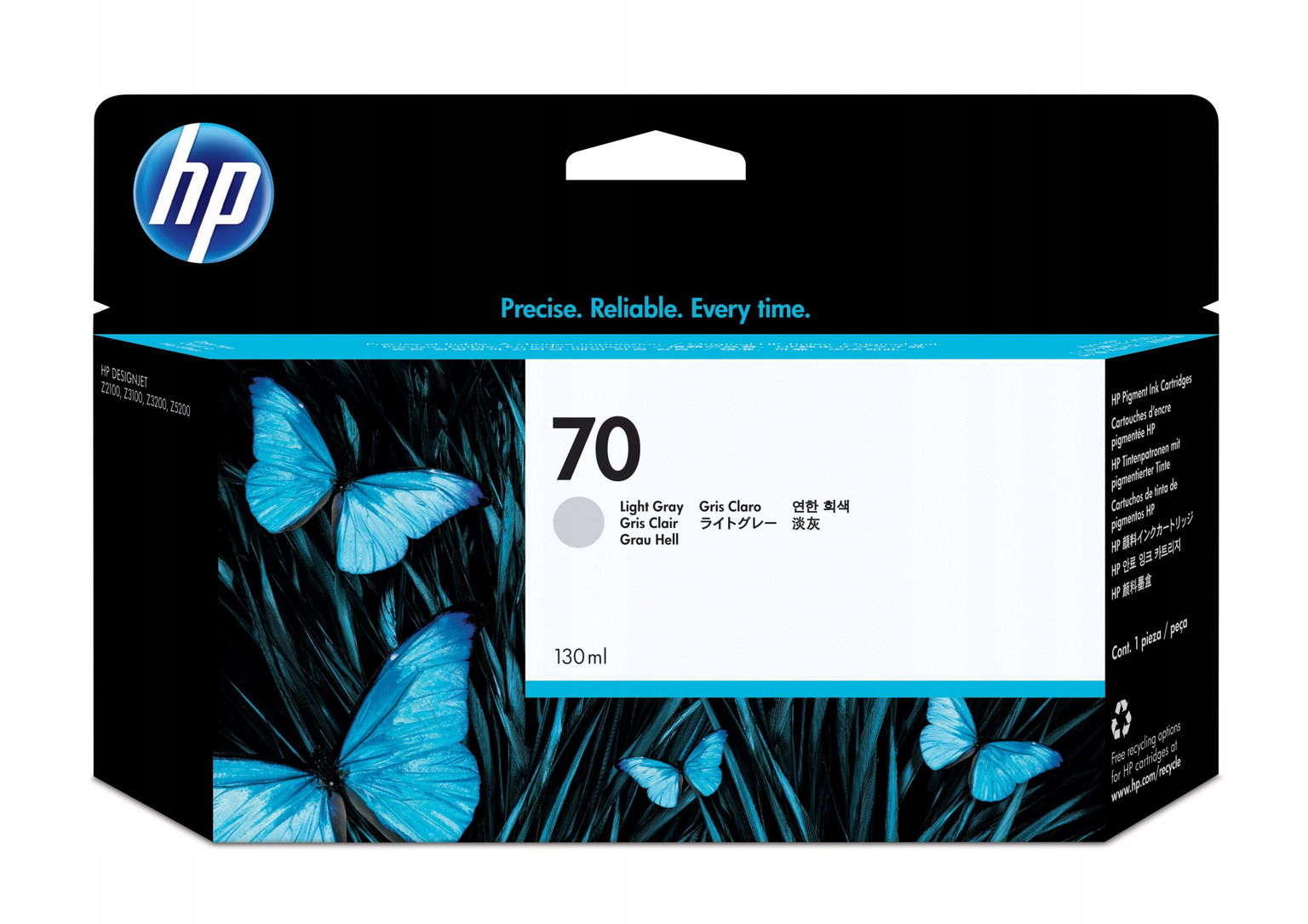 Hp Jasnošedá atramentová náplň 70 DesignJet 130 ml