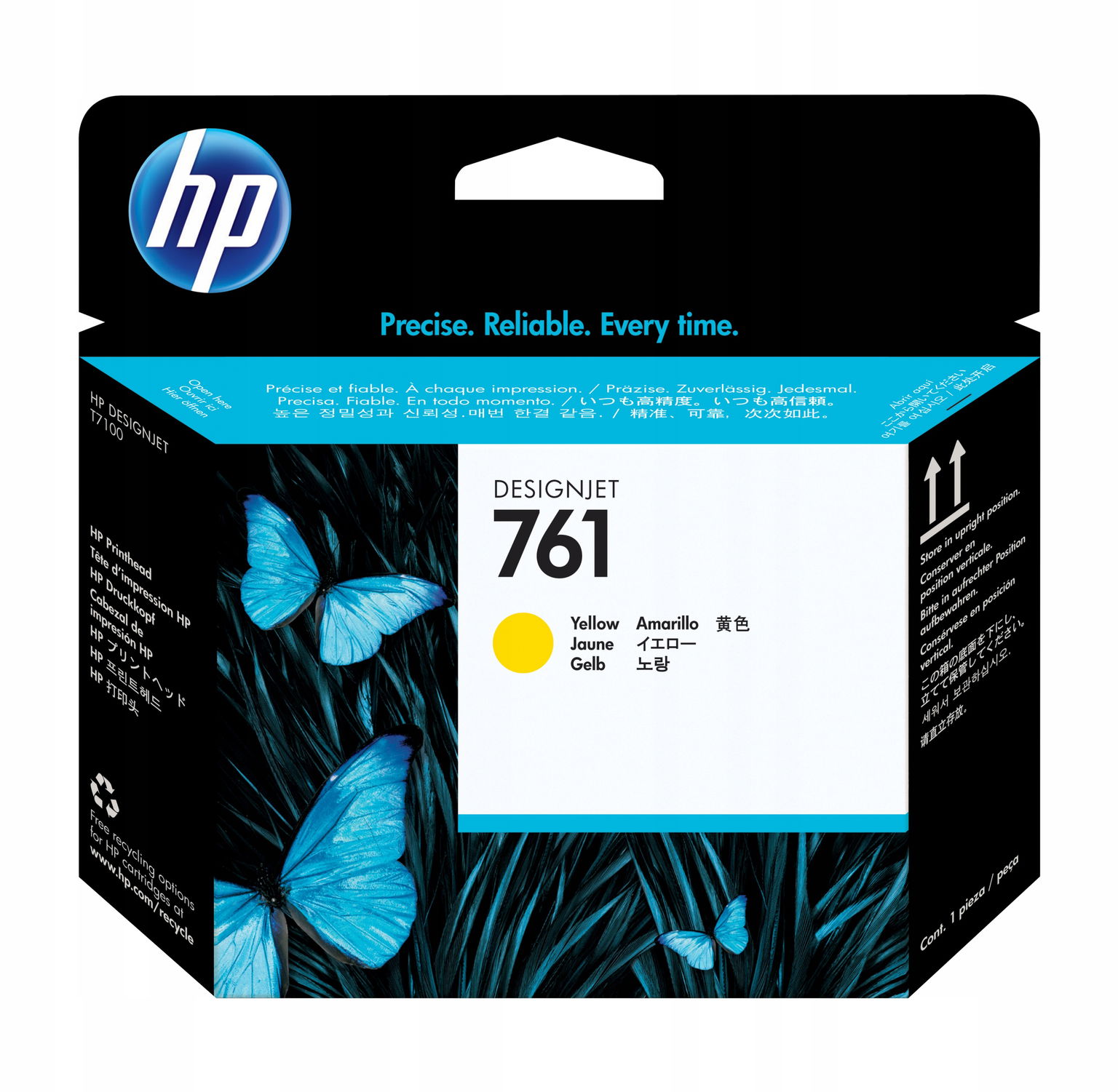 Hp Tlačová hlava 761 DesignJet: žltá