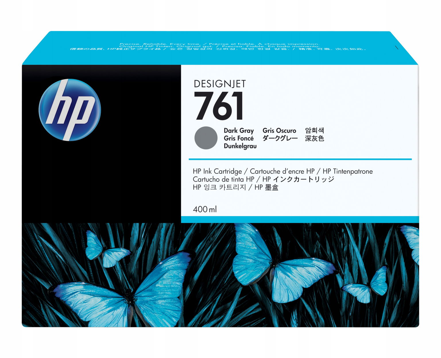 Hp Tmavosivá atramentová náplň 761 DesignJet 400 ml