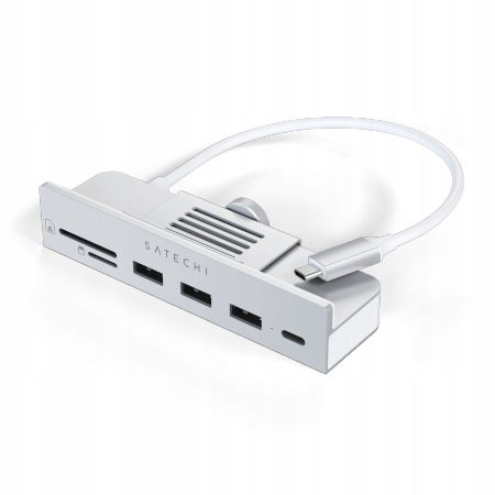 Hub Satechi Usb-c Clamp Pre Apple Imac M1 24/27, 3X Usb-a, Čítačka Sd/micro