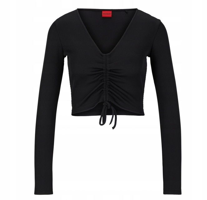 Hugo dámsky top čierny klasický veľkosť S Cropped-Top Delexi