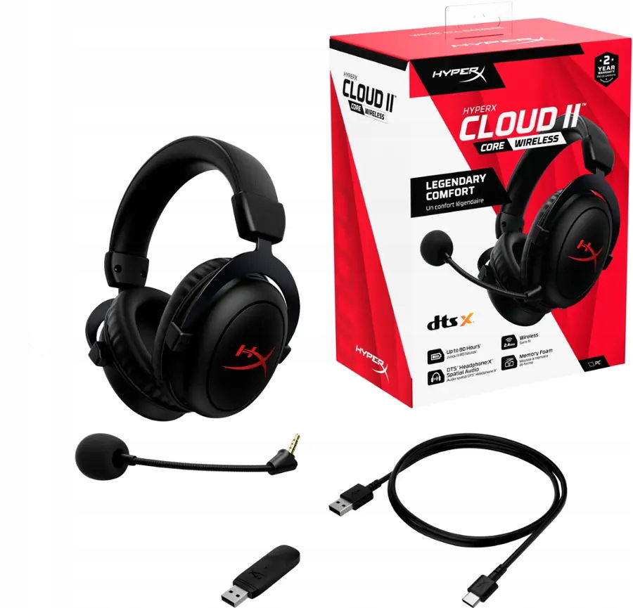 HyperX Cloud II Core Wireless červená (pc)