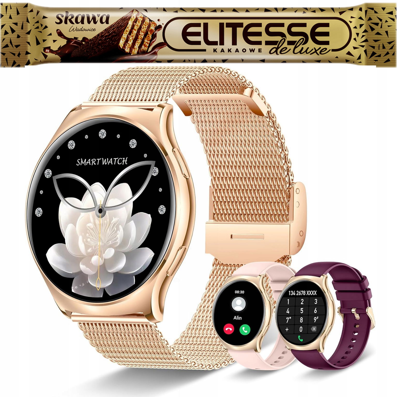 Iaret Smartwatch Dámske 3 remienky 1,43" 128mb Bluetooth Android Ios