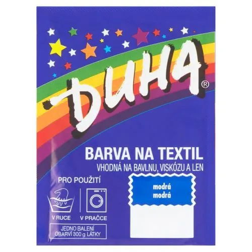 Ideal Dúha modrá, farba na textil na bavlnu, viskozu a ľan, na 300 g látky,