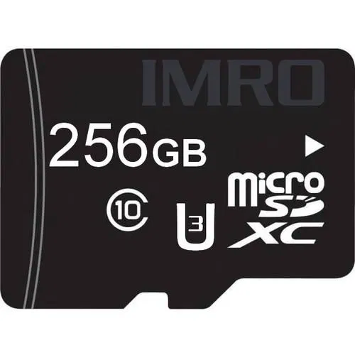 Imro pamäťová karta microSD 256GB 100MB/s class 10 Uhs 3 s adaptérom Sd